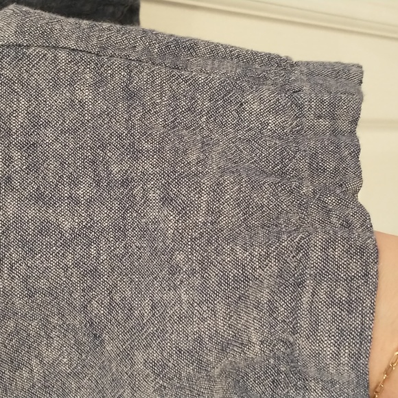 Ann Taylor Linen Blend Drawstring Pants Sz Large Petite 36" x 25" - Picture 3 of 7